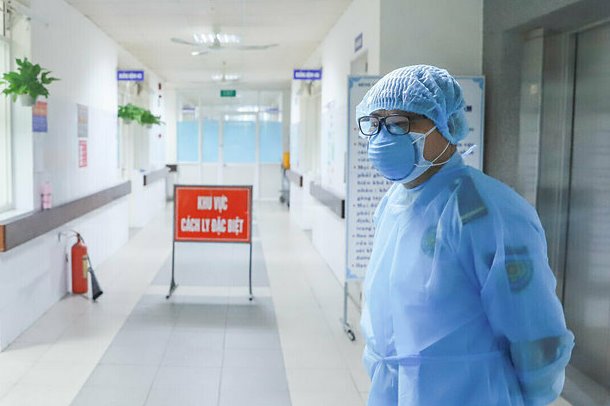 COVID-19 quarantined zone in Danang Hospital, Danang, Vietnam