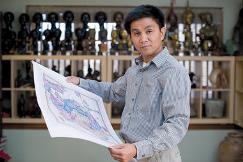 Thang Dinh Tran and his maps.