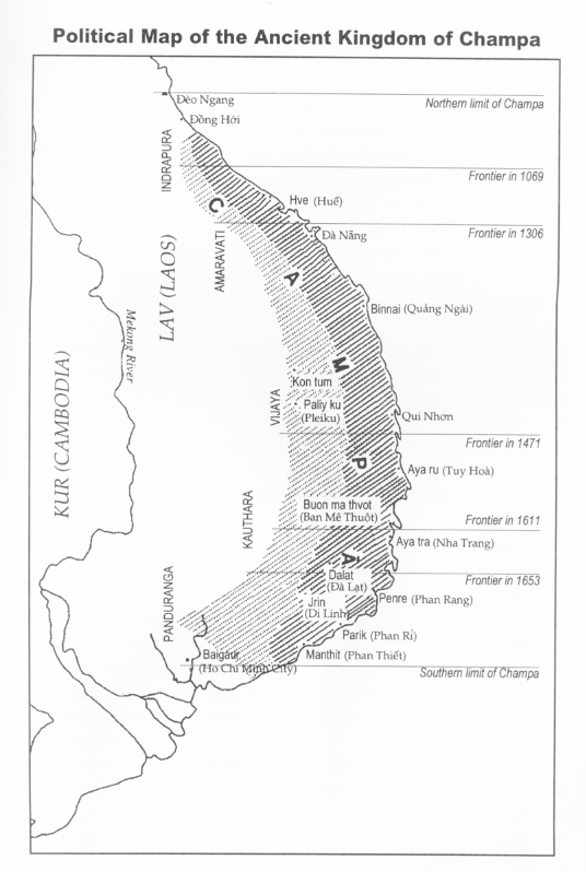 Chronology and map of the Chăm Frontier