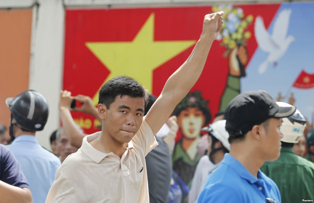 Anti-China protester