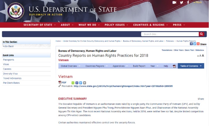 Human Rights Report: Vietnam