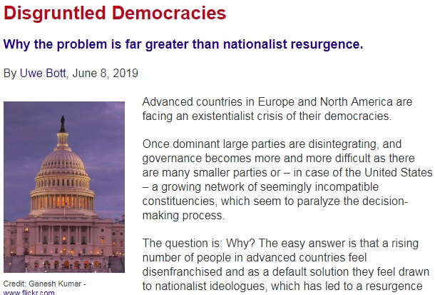 Disgruntled Democracies