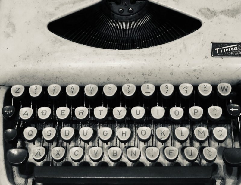 typewriter keys layout